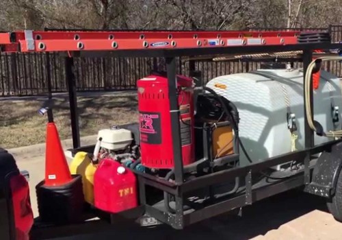 How do i set up the equipment for a pressure washing job?