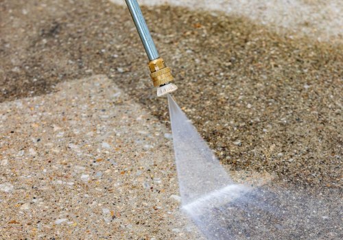 What degree nozzle for pressure washing concrete?