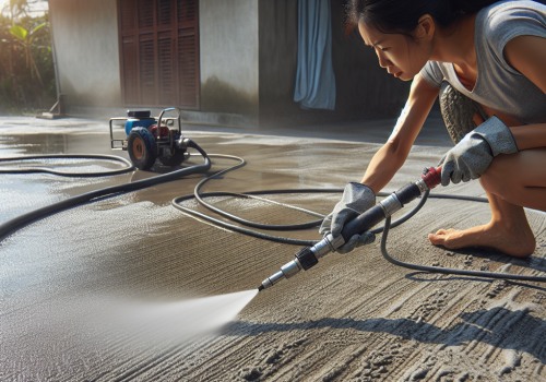 What angle tip is best for pressure washing concrete?